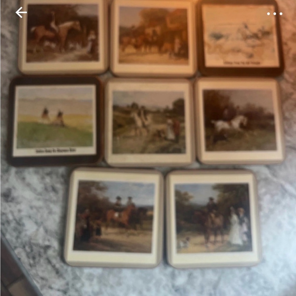 Set of Pimpernal coasters Horse-Themed